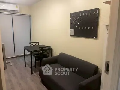 Cozy living room with modern furniture and wall-mounted organizer