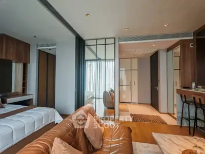 Luxurious modern living room with open layout and stylish furnishings
