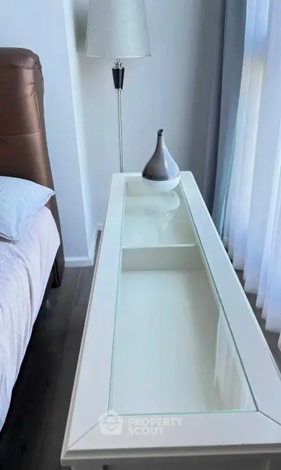 Elegant bedroom with modern decor and stylish furniture