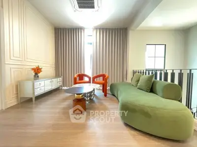 Stylish living room with modern furniture and elegant decor