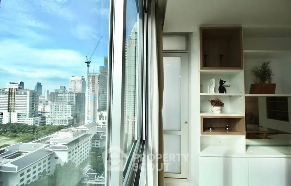 Modern apartment with stunning city view and stylish interior design