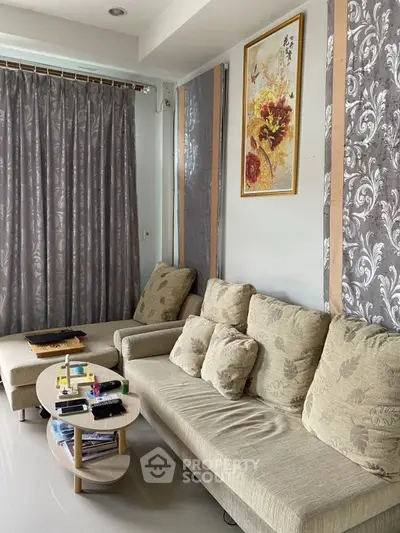 Cozy living room with elegant decor and comfortable seating