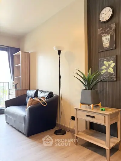 Modern living room with stylish decor and natural light