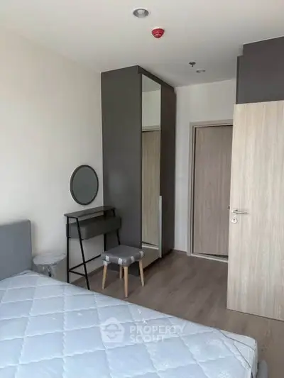Modern bedroom with minimalist decor and stylish furniture