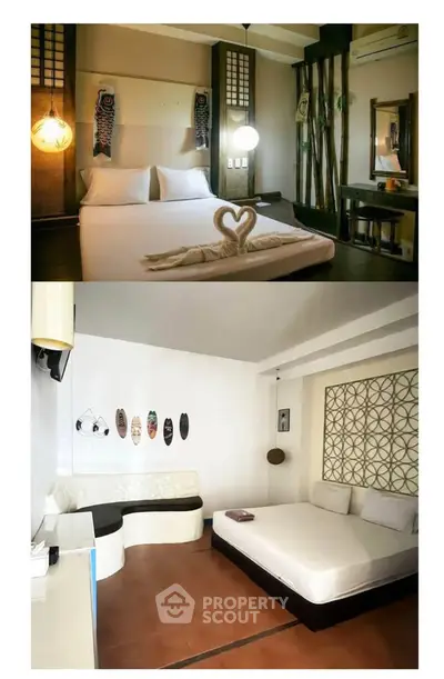 Stylish bedrooms with unique decor and cozy ambiance for a perfect retreat.