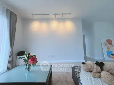 Modern living room with elegant decor and cozy ambiance