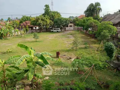 Spacious residential land with lush greenery and potential for development.