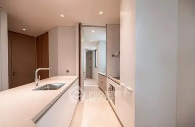 Sleek modern kitchen with minimalist design and high-end appliances