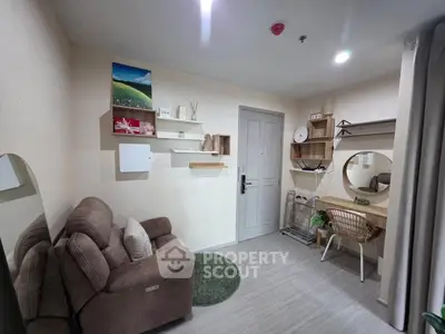 Cozy living room with modern decor and comfortable seating