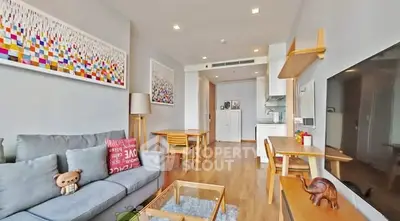 Modern living room with stylish decor and open layout