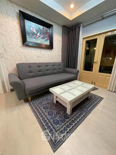 Chic living room with modern sofa and elegant decor