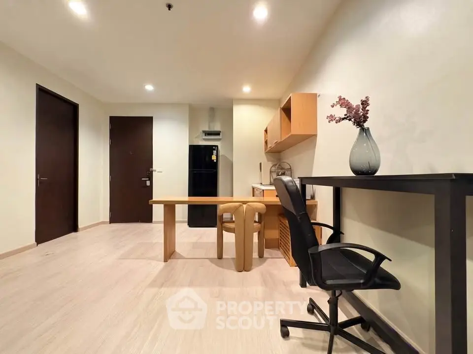 Modern study room with sleek furniture and elegant decor