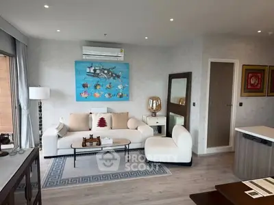 Modern living room with stylish decor and natural light