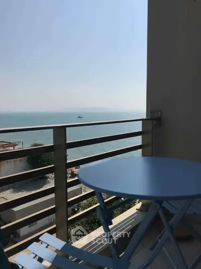 Stunning balcony view overlooking the serene ocean, perfect for relaxation and enjoying the sea breeze.
