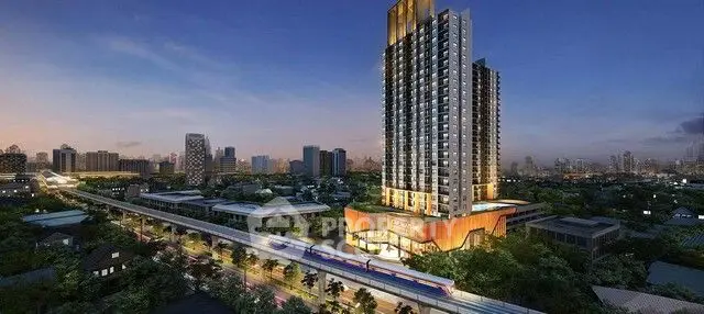 Stunning high-rise building with panoramic city views at dusk