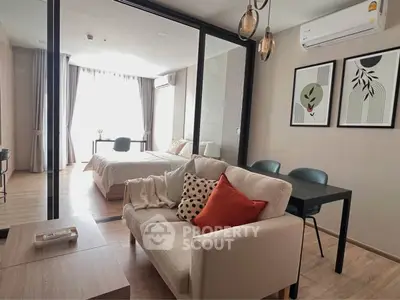 Modern studio apartment with stylish decor and natural light