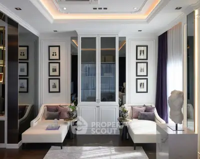 Luxurious living room with elegant decor and modern furnishings