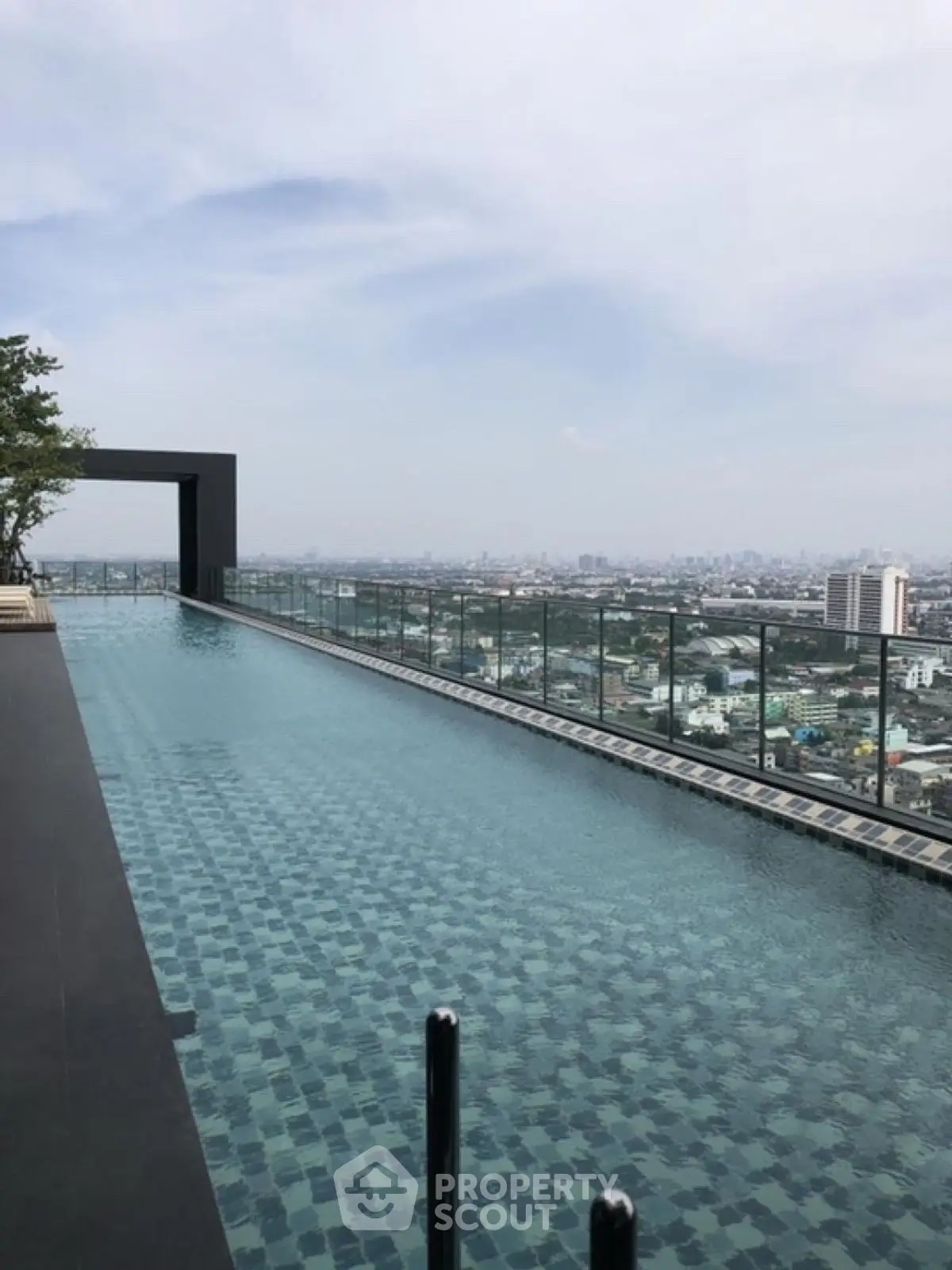 Stunning rooftop infinity pool with panoramic city views, perfect for luxury urban living.