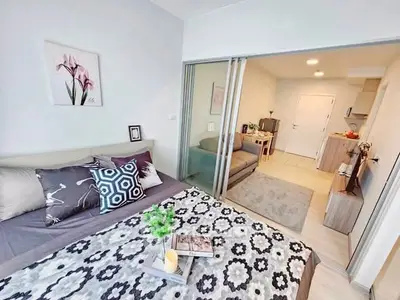 Modern studio apartment with stylish decor and open layout