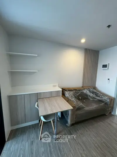 Modern living room with stylish furniture and sleek design