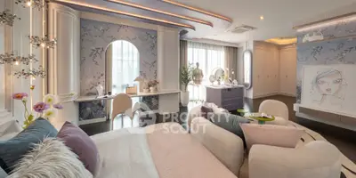 Luxurious living room with elegant decor and stylish furniture