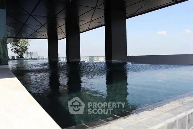 Luxurious rooftop infinity pool with stunning city views, perfect for relaxation and leisure.