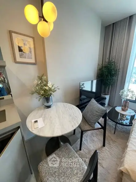 Chic modern living room with elegant decor and natural light