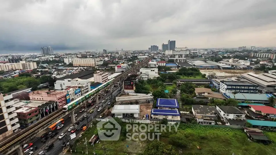 Stunning cityscape view showcasing urban skyline and bustling streets from a high vantage point.