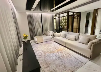 Luxurious modern living room with elegant sofas and stylish decor