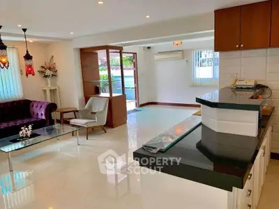 Spacious modern living room with elegant decor and open layout