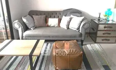 Stylish living room with elegant sofa and modern decor