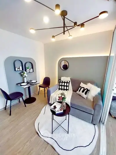 Stylish modern living room with cozy seating and elegant decor