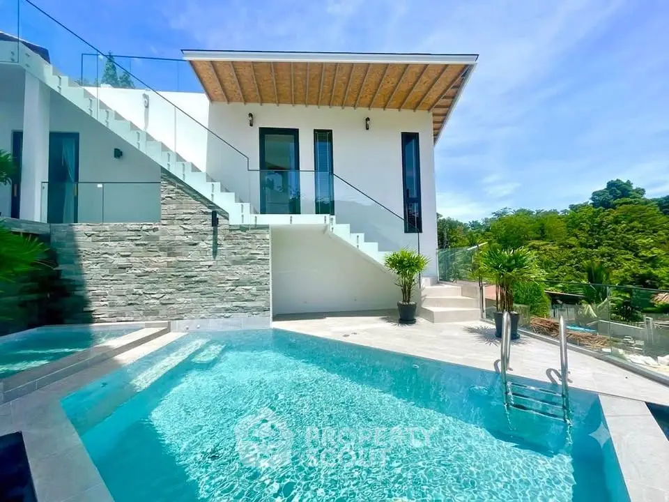 Stunning modern villa with private pool and lush surroundings