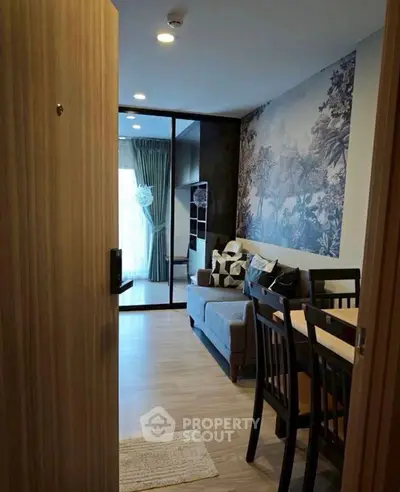 Modern living room with stylish decor and comfortable seating