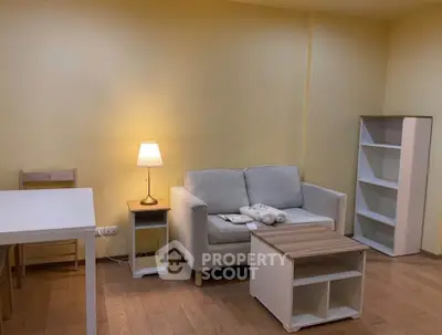 Cozy living room with modern furniture and warm lighting