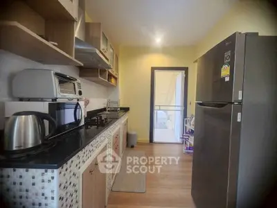 Modern kitchen with sleek appliances and open layout