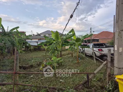 Spacious residential plot with lush greenery and potential for development.