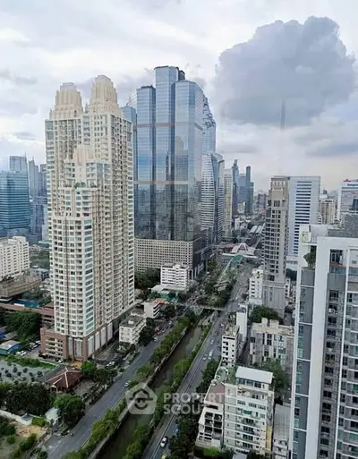Stunning cityscape view showcasing modern skyscrapers and urban architecture in a bustling metropolis.
