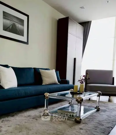 Elegant living room with modern furniture and stylish decor