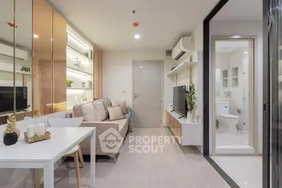 Modern living room with open layout and stylish decor