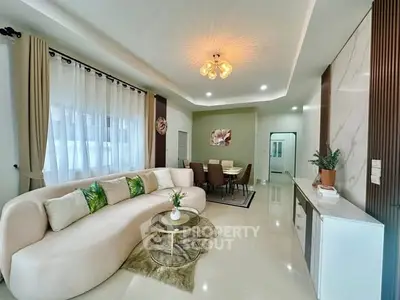 Elegant living room with modern decor and stylish furniture