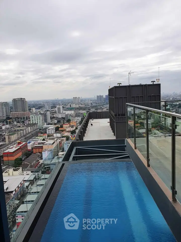 Stunning rooftop pool with panoramic city views, perfect for luxury urban living.