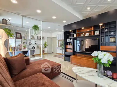 Stylish modern living room with elegant decor and open layout