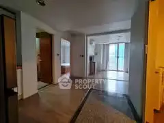 Spacious apartment interior with open layout and natural light