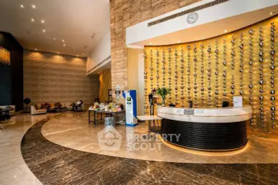 Luxurious hotel lobby with modern design and elegant decor