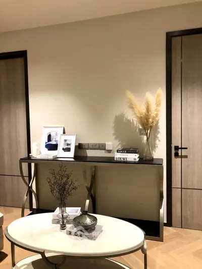 Stylish modern living room with elegant decor and sleek furniture