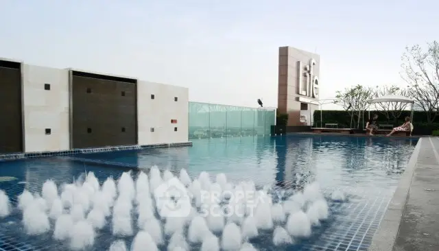 Luxurious rooftop pool with modern design and stunning city views