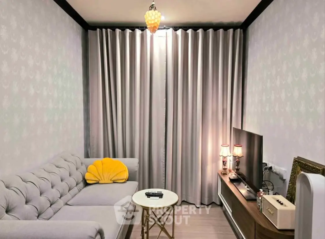 Cozy living room with elegant decor and modern furniture