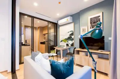 Modern living room with stylish decor and open layout