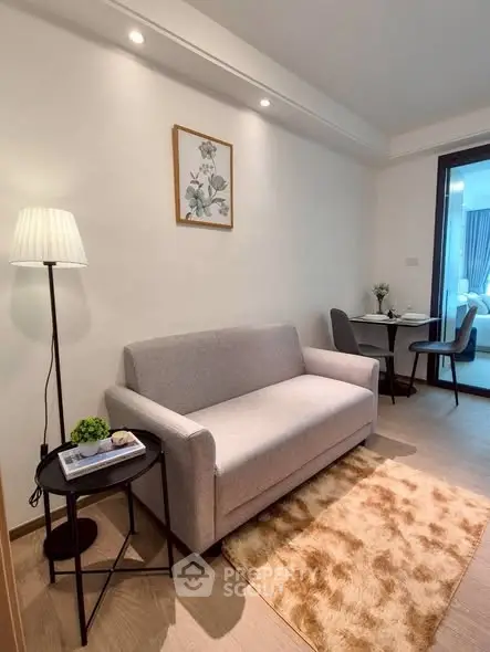 Cozy living room with modern decor and stylish furniture